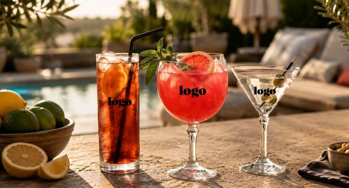 Verres à cocktails & spiritueux personnalisés